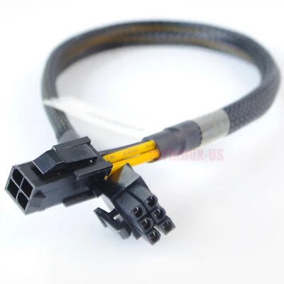  Motherboard CPU 4pin Female to 6pin Male PCI-E GPU Video Card Power Cable 35cm - Image 1 of 4