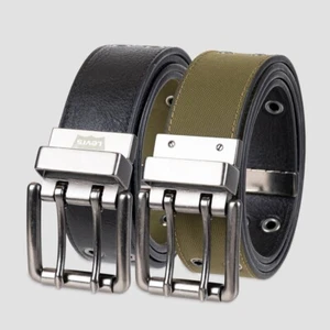 Cinturón de cuero reversible negro de doble punta Levi's para hombre talla mediana (un cinturón) - Imagen 1 de 6
