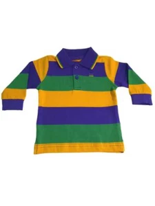 Kleinkind 18 Monate klassisches langärmeliges Poloshirt Karneval Streifen PGG - Bild 1 von 1