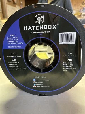 HATCHBOX ABS 1.75 mm 3D Printer Filament in True Blue, 1kg Spool Sealed Bag - Image 1 of 2