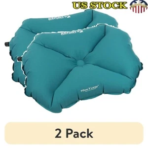 Inflatable Camping Pillow Durable Adjustable Travel Pillow Portable 2 Pack New - Picture 1 of 12