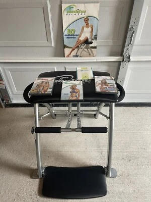 Malibu Pilates Fitness Chair Yoga Excercise Stepper Foldable with 3 DVD’s Manual - Image 1 of 4