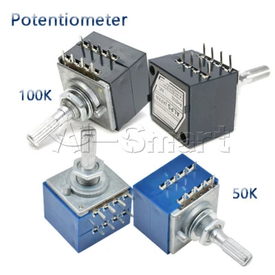 Potentiometer Log 50K 100K ALPS Audio Amp Volume Control Pot Stereo Loudnes - Image 1 of 4