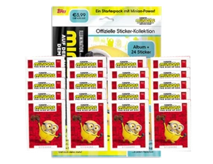 Topps Minions Sticker 2022 Suche nach dem Mini-Boss – 1x Starterpack + 20x Tüten - Picture 1 of 1