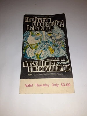 THE Byrds,BB King Original__1960_BOLETO DE CONCIERTO_Fillmore West_San Francisco Foto 1 de 4