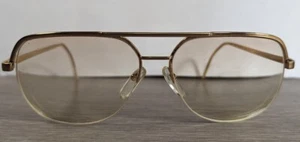LOGO PARIS 196 GOLDFARBENE HALBRAND AVIATOR Brille Brillengestell - Bild 1 von 8