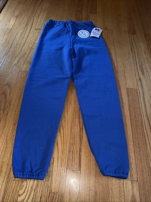 Pantalones deportivos Russell vintage para hombre azules de vellón hechos en EE. UU. talla pequeña Foto 1 de 4
