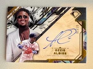 2025 Topps Diamond Icons Ozzie Albies Diamond Drip Autogramm /10 #DDA-OA - Bild 1 von 2