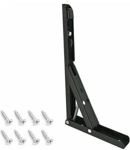 3pcs Folding Bracket for Shelf Wall Mounted Support Collapsible Long Release Arm - Picture 1 of 4