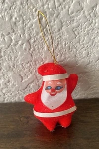 Vintage Miniature Christmas Santa Silk Foam Ornament - Picture 1 of 2