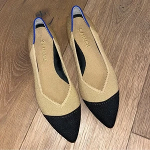 Rothy's The Point in Camel Captoe Knit Ballet Flat Shoes 6 - Picture 1 of 13