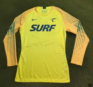 Camiseta deportiva de fútbol Nike Dri-Fit surf elástica amarilla pequeña #31 Drifit surf - Imagen 1 de 10