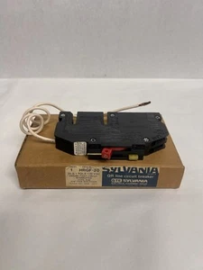 SYLVANIA HRGF-20 ERDSCHLUSS SCHUTZSCHALTER 20AMP 1POLIG 120VAC •WIE BESEHEN• - Bild 1 von 13