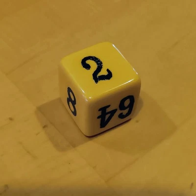 Crisloid 1 Inch Bakelite Backgammon Doubling Cube Butterscotch Vintage  - Image 1 of 4