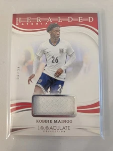 Kobbie Mainoo Heralded Materials Silver 45/49 2024-25 Panini Immaculate Soccer - Picture 1 of 2