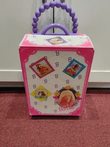 Vintage 1995 Mattel Barbie Puppe Tara rollender Reise-Aufbewahrungskoffer 15" x 10" x 6" - Bild 1 von 11