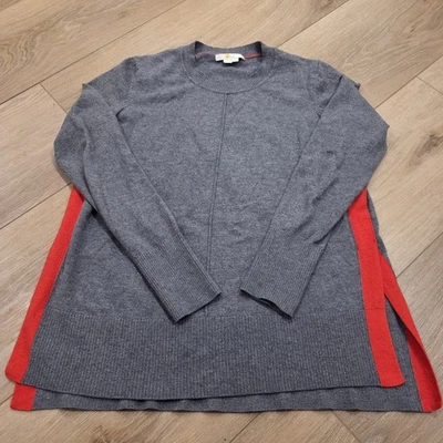 Boden Logan side stripe knit pullover wool blend Grey/red sweater M - Image 1 of 4