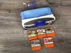 V TECH V.SMILE V-MOTION Learning System Console Plus 5 GAMES NO CONTROLLER - Picture 1 of 6