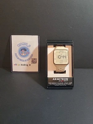 Reloj Armitron Unisex Digital Beige Silicona Deportivo Cronógrafo WR 40/8417PBH Foto 1 de 3