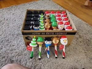 (35) Solar-Powered Christmas Character Stake Lights Box Santa Rudolf Frosty Elf - Picture 1 of 12