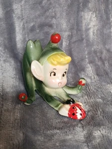 Vintage Norcrest Pixie mit Marienkäfer 50er Jahre F-748 - Bild 1 von 7