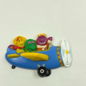 Vtg 1996 Lyons Barney The Purple Dinosaur BJ Baby-Bop Airplane Toothbrush Holder - Picture 1 of 7