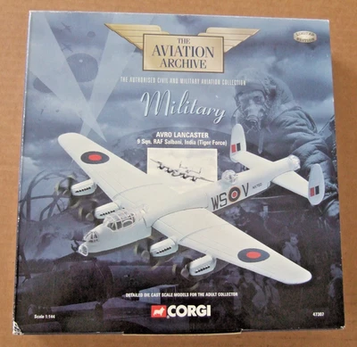 CORGI   AVIATION ARCHIVE  AVRO LANCASTER 9 Sqd. RAF SALBANI, INDIA  1:144 47307 - Image 1 of 4