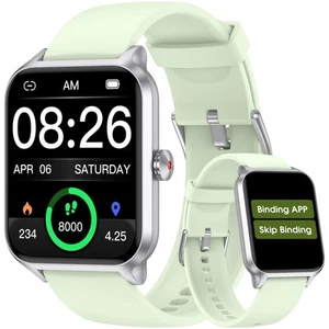 Pautios Smart Watch, Swimming Waterproof Fitness Tracker with Heart Rate, Spo2 a - Picture 1 of 7