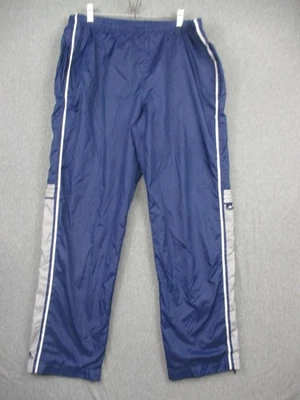Pantalones de chándal Adidas para hombre grandes azules grises forrados atléticos cremallera tobillo vintage Y2K 00s Foto 1 de 4