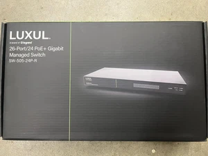 SW-505-24P-R 24 PoE+ | 2 Combo RJ45/SFP Rear-Facing Ports - 1Gb L2/L3 Managed Sw - Picture 1 of 1