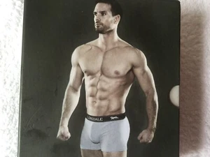 MENS QUALITY LONSDALE COTTON BOXERSHORTS CONTOUR BOXERS GREY BLACK 3XL OR 4XL - Picture 1 of 2