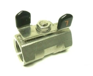 3/4" 1000 psi FEMALE NPT 316 S/S MINI BALL VALVE 349991 - Picture 1 of 4