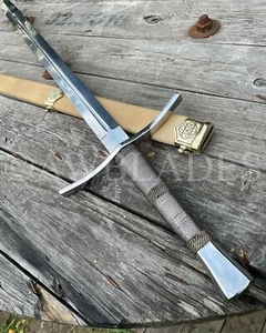Hand Forged High Carbon Steel Viking Sword Medieval Battle Ready With Scabbard - Picture 1 of 3