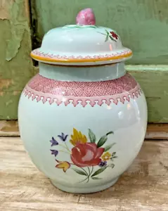 Adams China Calyx Ware “Lowestoft” Sugar Bowl with Lid England Ironstone - - Picture 1 of 12
