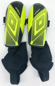 Umbro Ceramica Youth Stirrup Soccer Shin Guards, Bright Yellow - 6.5" Plate - Picture 1 of 3