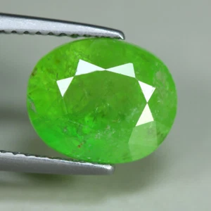 4.35 Cts_Unique Loose Gemstone_100 % Natural Unheated Green Garnet_Kenya - Picture 1 of 3