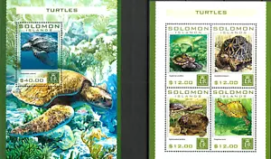 SOLOMON ISLANDS - 2016 MNH "TURTLES" Two Souvenir Sheets !!!! - Picture 1 of 1
