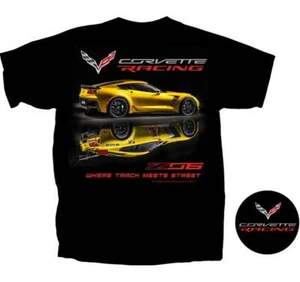 Chevrolet Chevy Corvette Z06 C7 2019 Racing Track Sports Cars T Shirt CVTMS-B - Picture 1 of 3