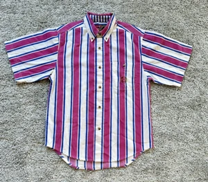 VTG Bugle Boy Shirt Large 16-18 Stripes Colour Block Single Stitch 80s 90s NWOT - Picture 1 of 20
