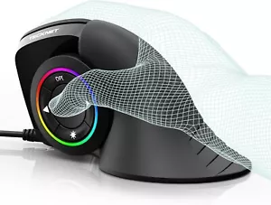 TECKNET Ergonomic Vertical Mouse with 8000 DPI, 6-level-DPI, 7 Buttons, TK-MS240 - Picture 1 of 9