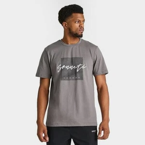 Camiseta informal para hombre Sonneti Script Logo SNM13257-050 gris/negra grande en caja - Imagen 1 de 9