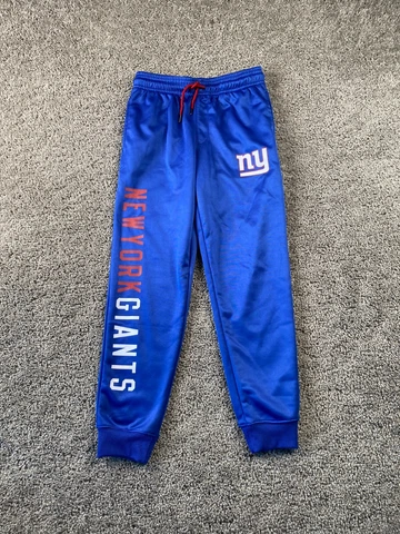 New York Giant Pants Youth Medium Blue Red NFL Football Sweatpants Kids Boys Cover