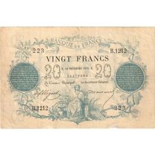 [#334637] France, 20 Francs, ...-1889 Circulated during XIXth, 1872, B.1212, VF