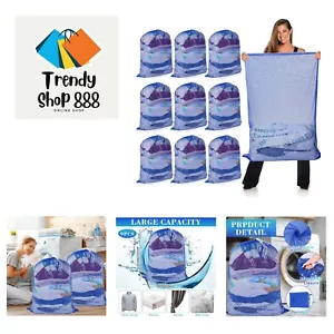 Mesh Laundry Bag, 9 Pcs 30" x 40" Heavy Duty Large Mesh Laundry Bags Drawstri... - Picture 1 of 8