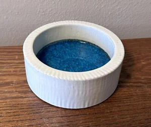 Jonathan Adler Hecho a Mano Gres “Ice Bowl” Azul Grog Crackle Glass Menagerie - Imagen 1 de 8