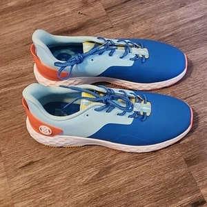 G Fore Blue/Orange/White/Yellow Spikeless Men's Golf Shoes MGMF21EF31 Sz 10.5 US - Picture 1 of 6