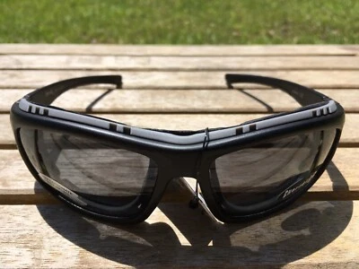 Gafas de sol Choppers CP92801 acolchadas de espuma para motocicletas ATV lentes negras ahumadas Foto 1 de 4