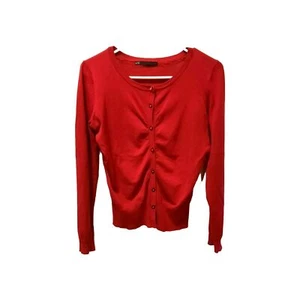 Maurices Sweater Womans Medium Fuscia Pink Cardigan Casual Classic Preppy - Picture 1 of 10