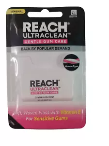 Reach UltraClean Gentle Gum Care Cinnamon Mint 50 Yd Mint Soft Woven Floss - Picture 1 of 2