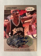 1999 sage james posey rookie autograph silver 27/400 #a41 nm/mt